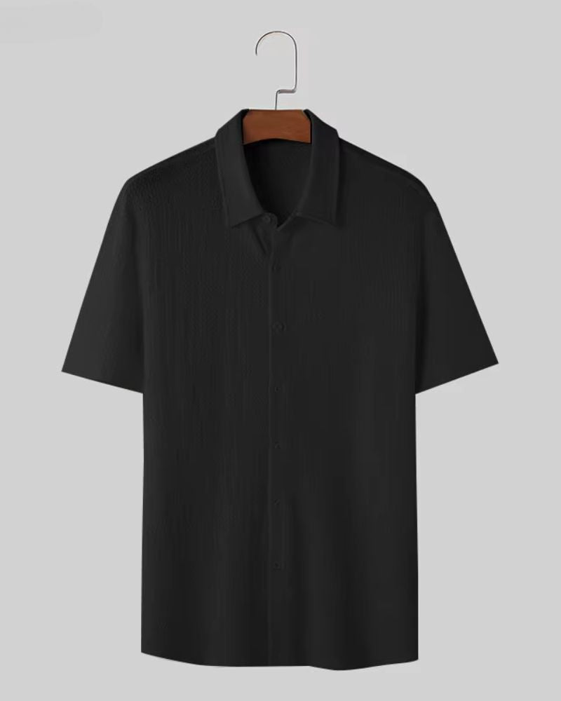 Obsidian Black Textured Shirt