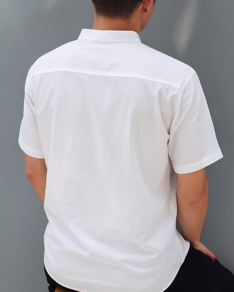 Comfy Plain White Cotton Kurta Shirt