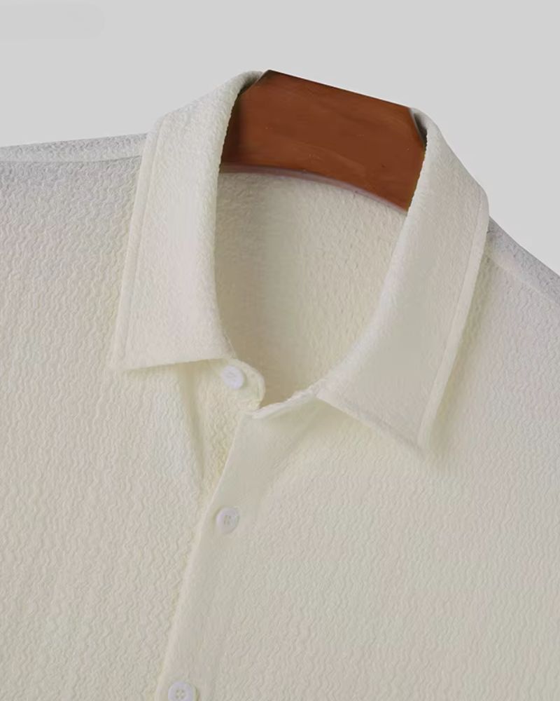 Pearl White Textured Shirt
