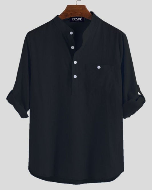 Men's Eclipse Black Casual Shirt