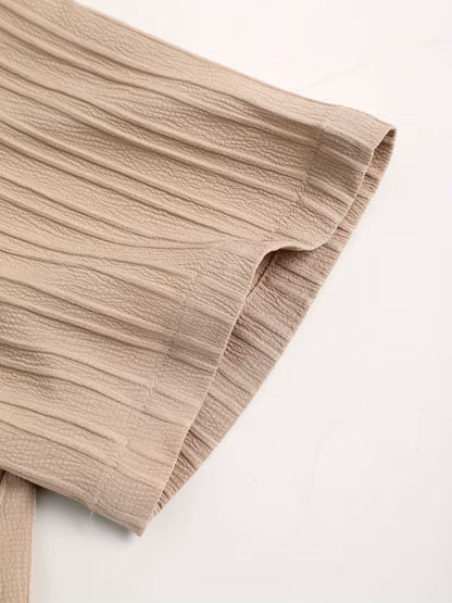 Soft-Touch Pleated Co-Ord Set for Men