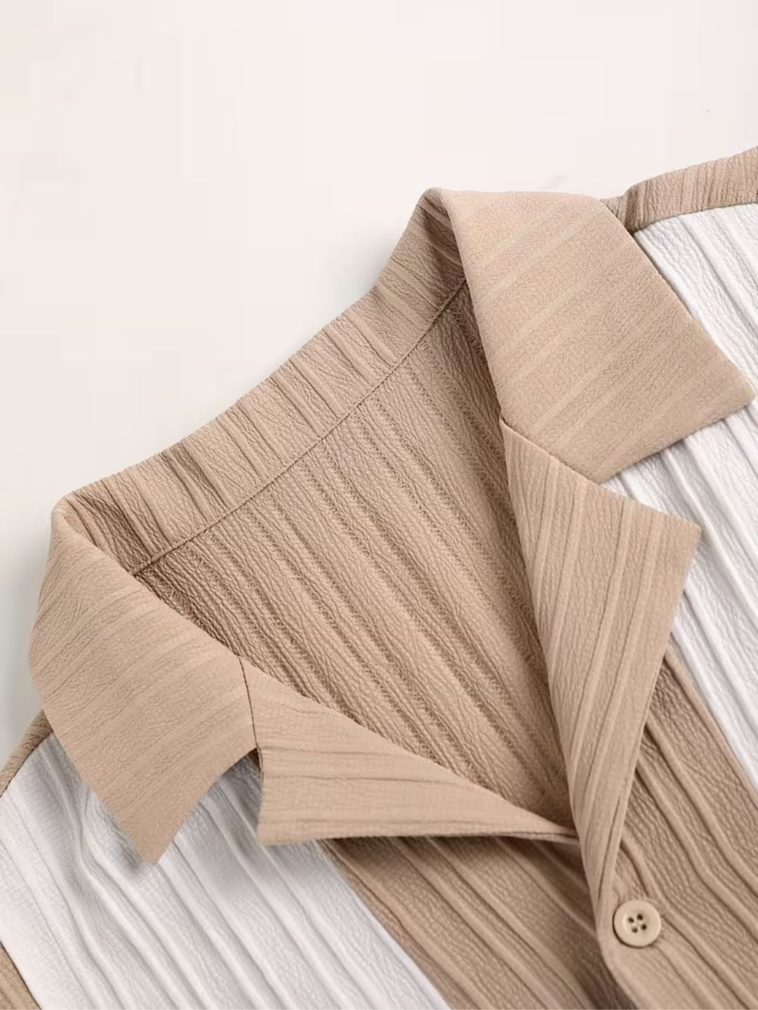 Soft-Touch Pleated Co-Ord Set for Men