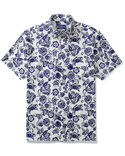 Virtual Creatures Printed Cotton Shirt