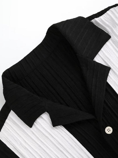 Men’s Black & White Casual Co-Ord Set