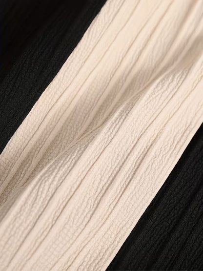 Men’s Black & Beige Textured Co-Ord Set