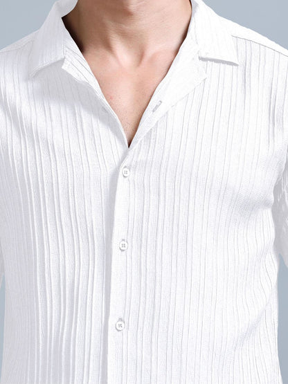Whiteout Co-ord Set shirt collar detail